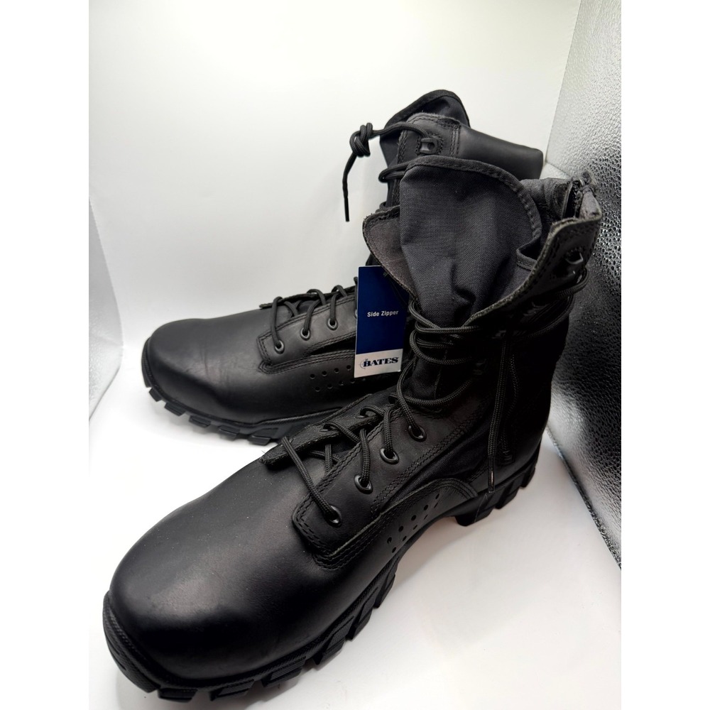 Bates Cobra Hot Weather 8" E22681 Men 14 Extra Wide Black Side Zip Tactical Boot